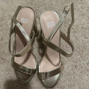 NWOT Metallic BP High Heels